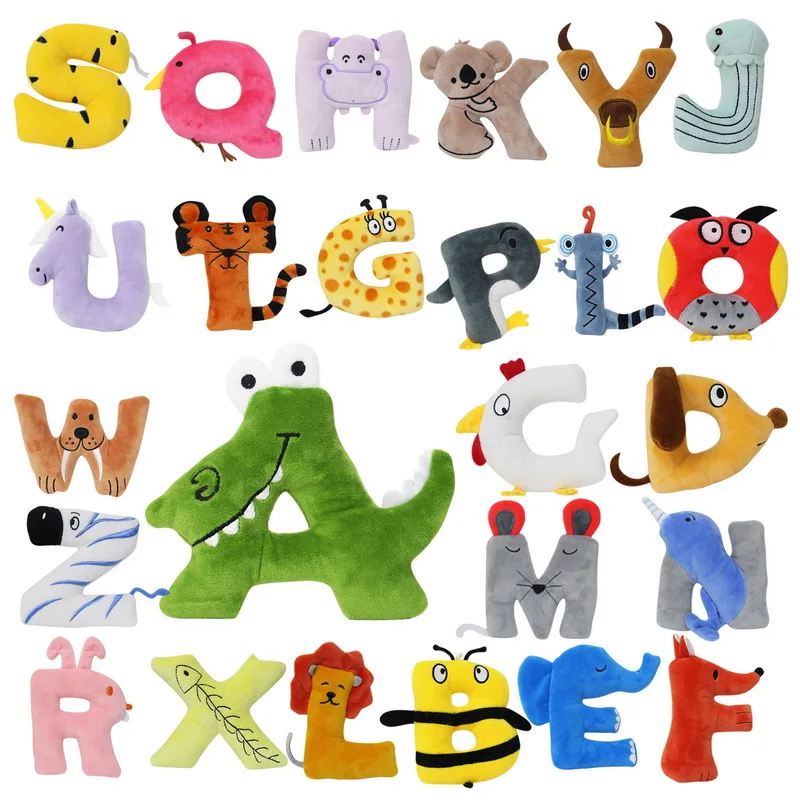 

Игрушка плюшевая «Алфавит» 15 см, Аниме Кукла с 26 английскими буквами, мягкая игрушка, Детская развивающая плюшевая игрушка, кукла в подарок