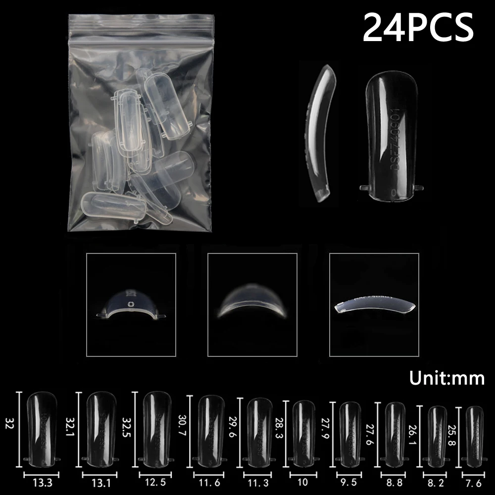 Extension False Nail Tips Acrylic Fake Finger UV Gel Polish Quick Building Mold Sculpted Full Cover Manicures Tool Set |
