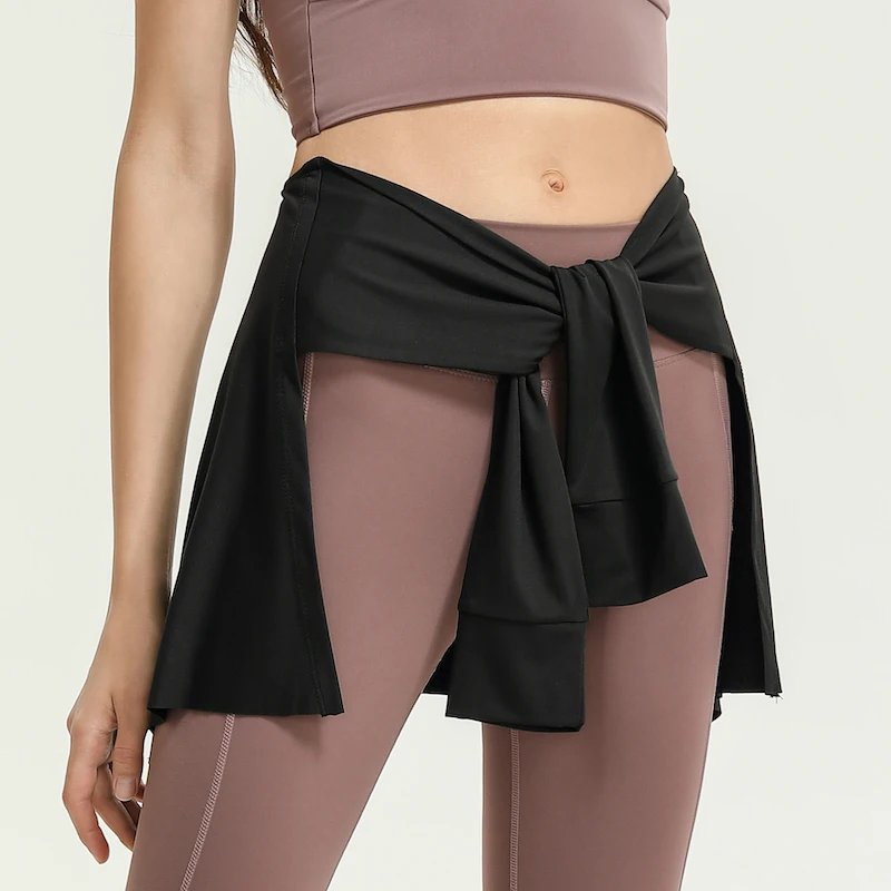 

Gym Skirt Wrap Covering Buttocks Workout Fitness Wear Dance Ballet Skirts for Women Sport Yoga Dress Short Thigh Cover Skirt
