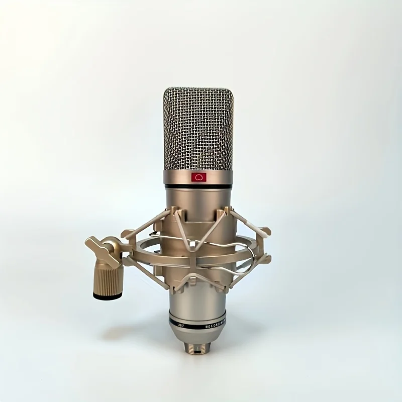 

Game On with this Professional Capacitor Microphone Kit - All-Metal Mic with Shock Mount for Podcasts, Live Streaming,and Gaming