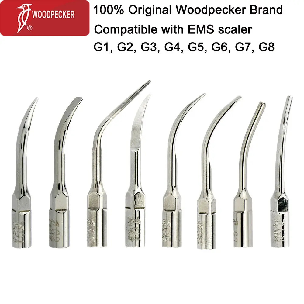 

100% Woodpecker стоматологический ультразвуковой скалер наконечник наконечника G1 G2 G3 G4 G5 G6 G7 G8 совместимый с фотоскалером