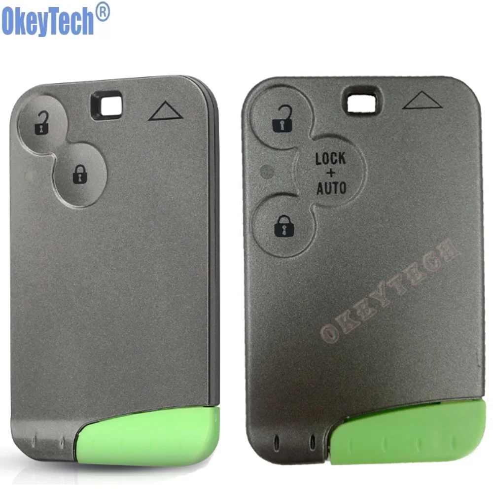 

OkeyTech 2/3 Buttons Card Smart Remote Key Shell Case Insert Blade For Renault Clio Logan Megane Scenic Laguna Espace Vel-Satis