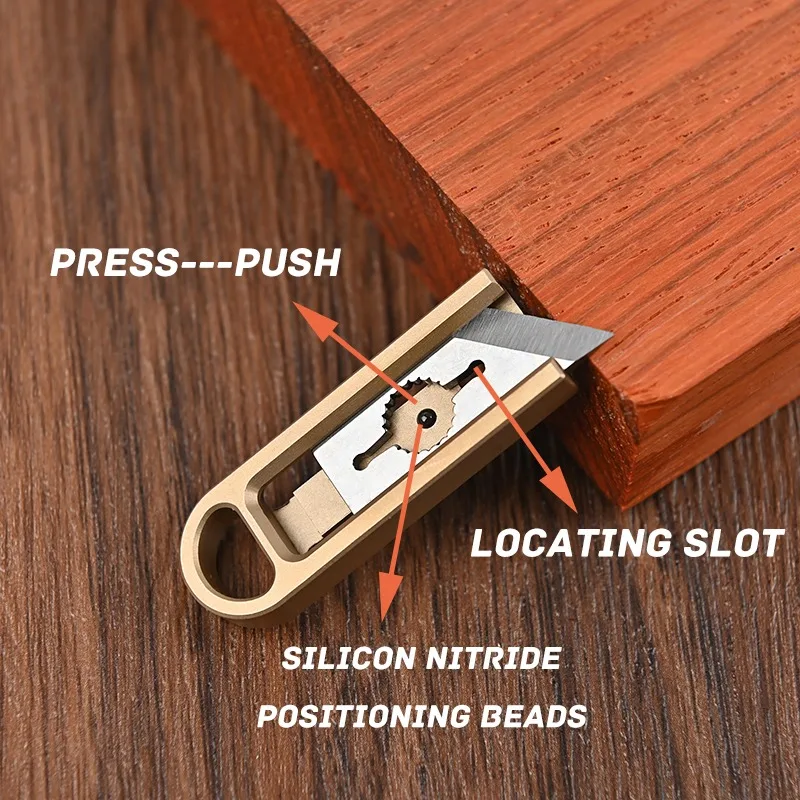 U-disk Mini Brass Knife Portable Open Express Unboxing Artifact EDC Keychain Pendant Self-defense Emergency | Дом и сад