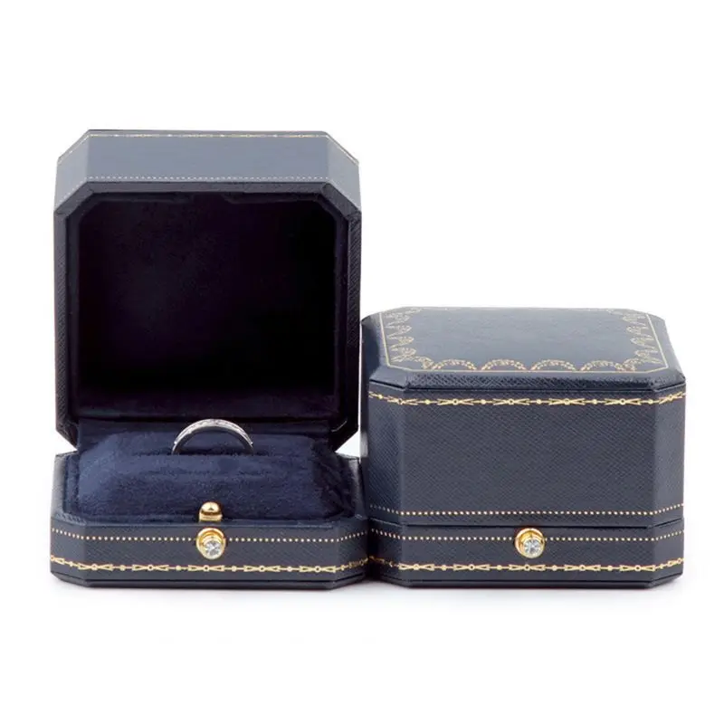 

Octagon Ring Storage Box Engagement Wedding Christmas Festival Birthday Gift Box 066C