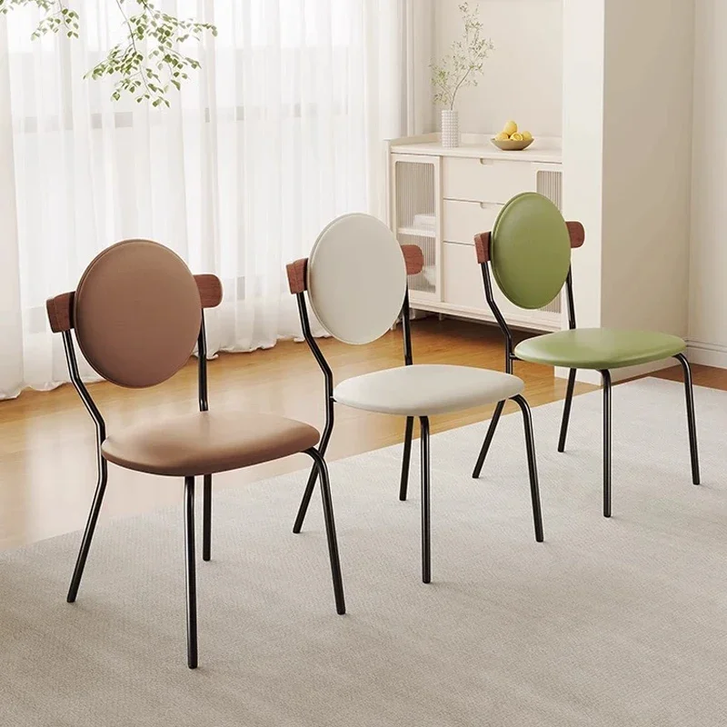 Модный уникальный обеденный стул в скандинавском стиле кожаный для кемпинга