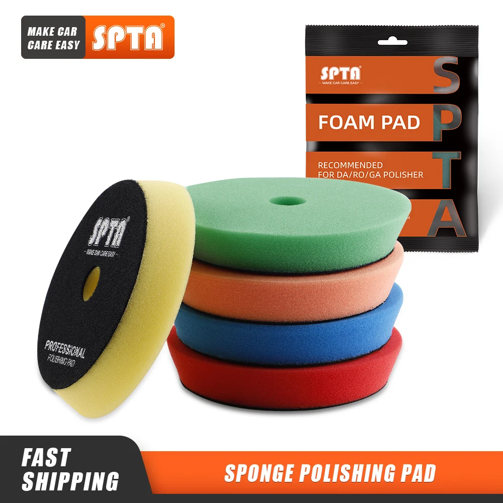 

(Single Sale) SPTA 3"(80mm)/5"(125mm)/6"(150mm) Car Spong Buffing Polishing Pads & Buffing Pads For DA/RO/GA Car Buffer Polisher