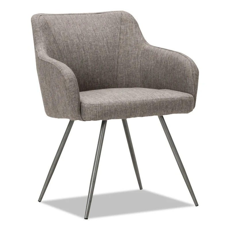 Captain Series Guest Chair, 24" X 24.5" X 30.25", Gray Tweed