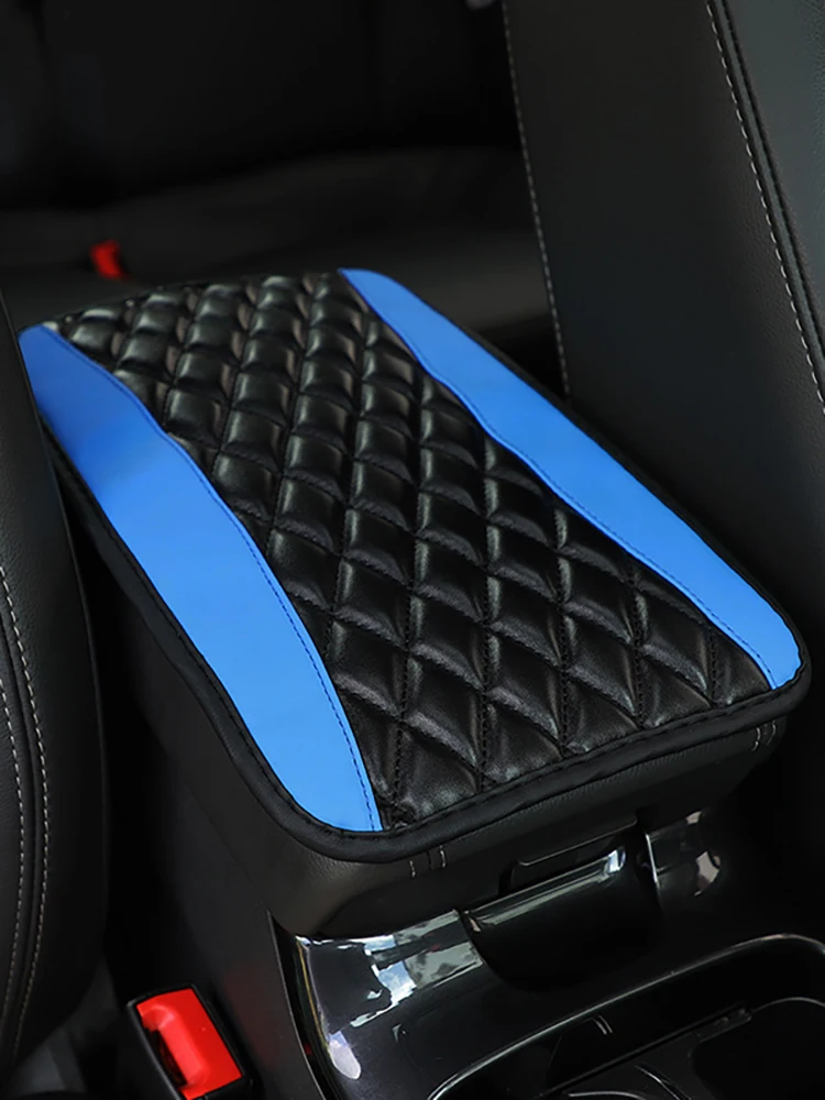 

Universal Car Armrest Case Pad Pu Leather Embroidery Splicing Anti-Skid Central Armrest Case Cover Cushion Interior Supplies