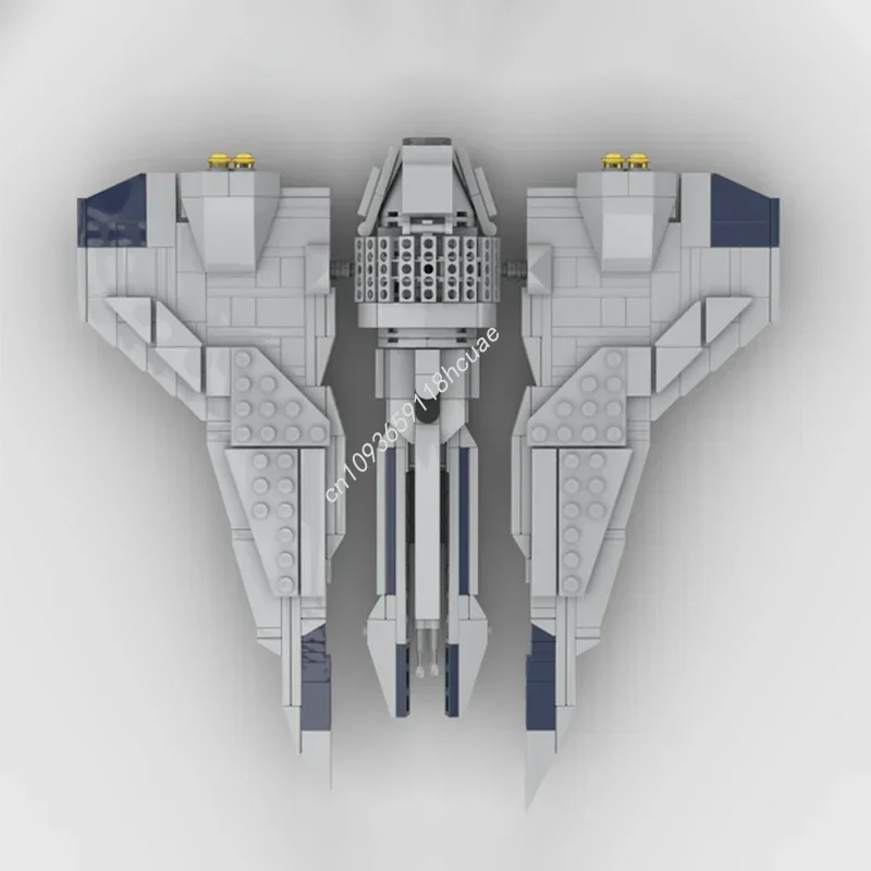 414 деталей MOC Star Battle Micro: Модель истребителятранспортного корабля класса Kom'rk, конструктор, креативная сборная игрушка, подарок для детей (art.: 3920db3fdc98e) - 3920db3fdc98e