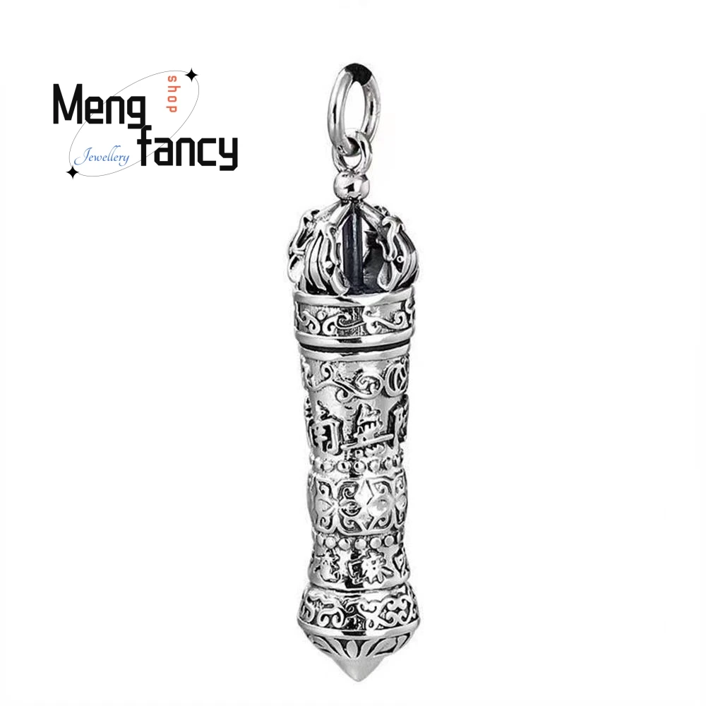 Кулон с мантрой шурангама Ваджра и пестик из стерлингового серебра S925 изысканный