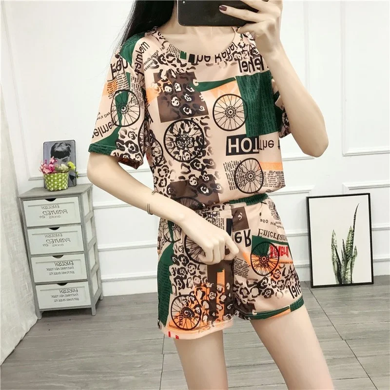

Women's Suit 2022 Summer Small Fragrant Style Fashion Western Style Age-reducing Womens Two Peice Sets Suits with Shorts