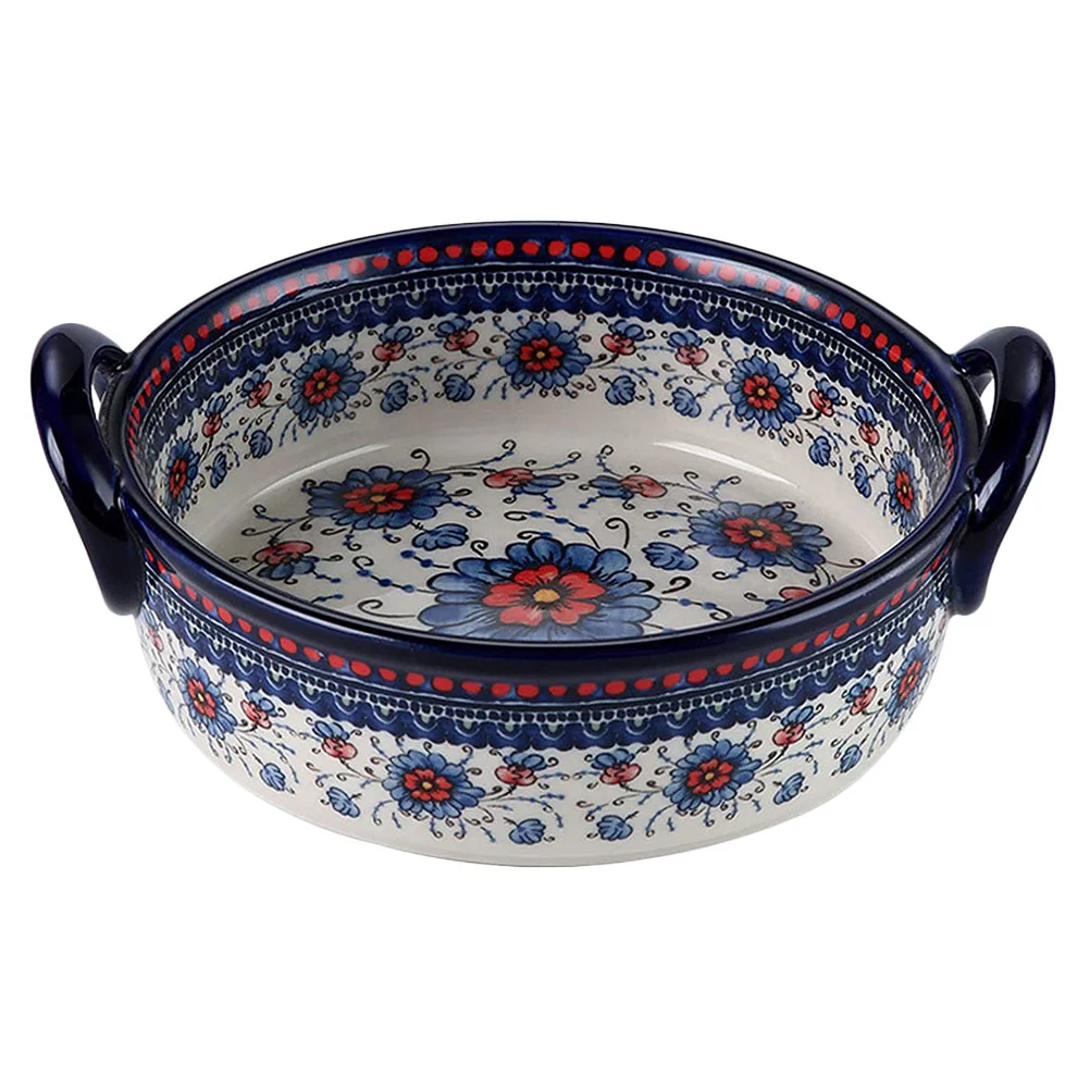 

Large Soup Storage Bowl Hotel Salad Serving Dish Decorative Ceramic Bakeware
