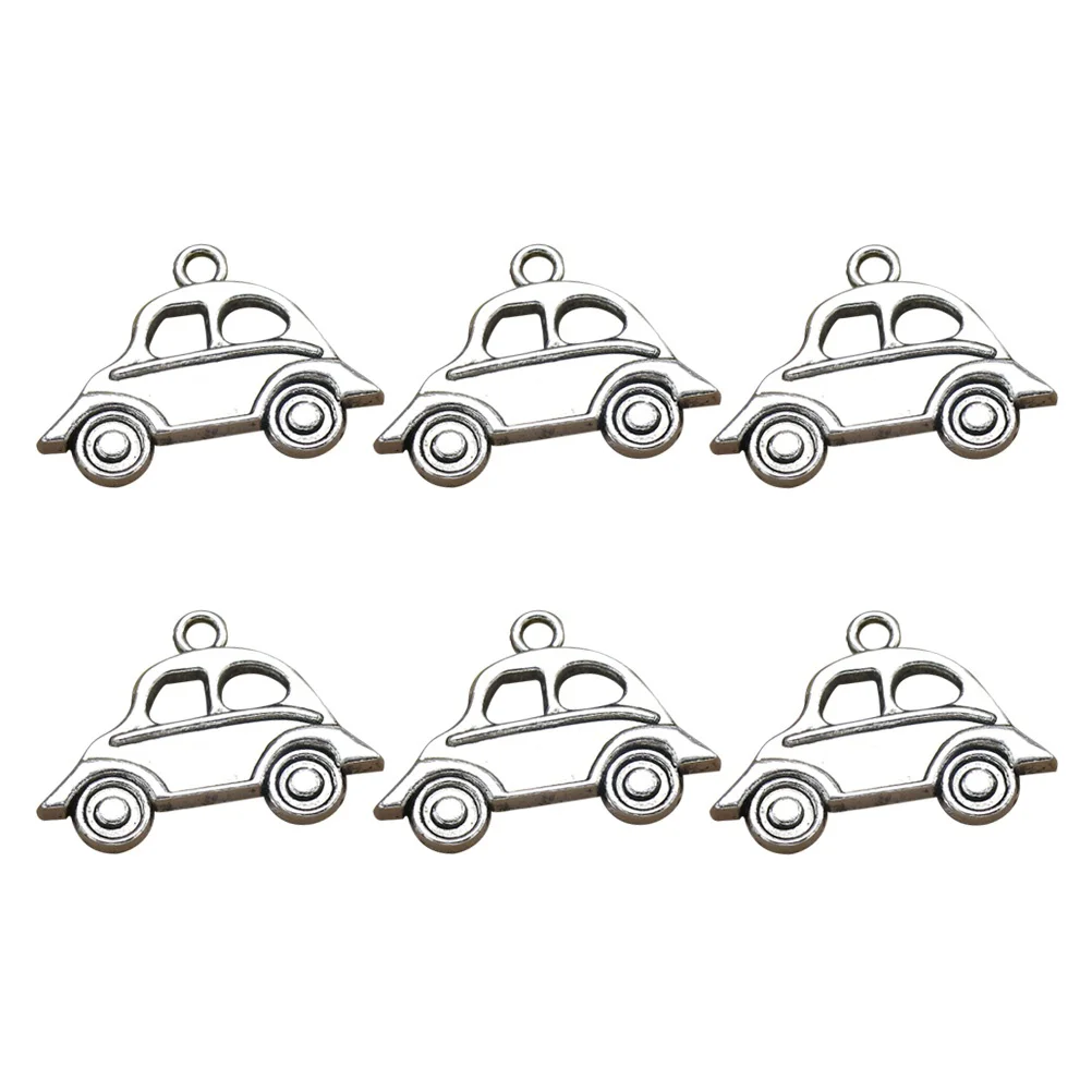 

50pcs Alloy Hollow out Car Pendant Charms DIY Jewelry Making Accessories for Necklace Bracelet ( Silver)