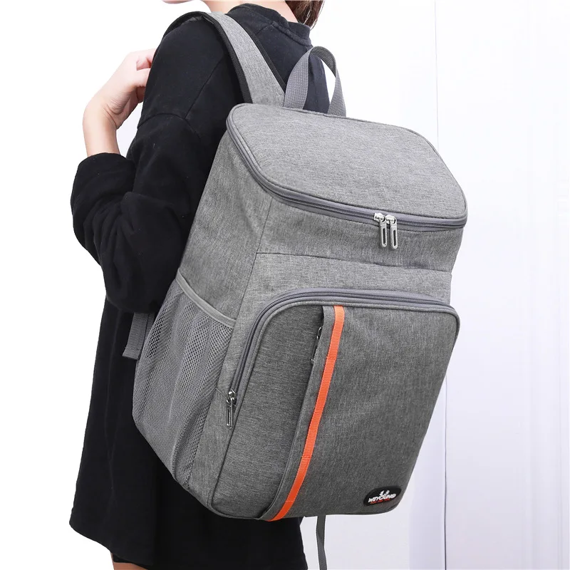 20L Outdoor Thermal Cooler Bag Insulated Backpack Lunch Bag Camping Refrigerator Picnic Bag Large Leak Proof Food Backpack