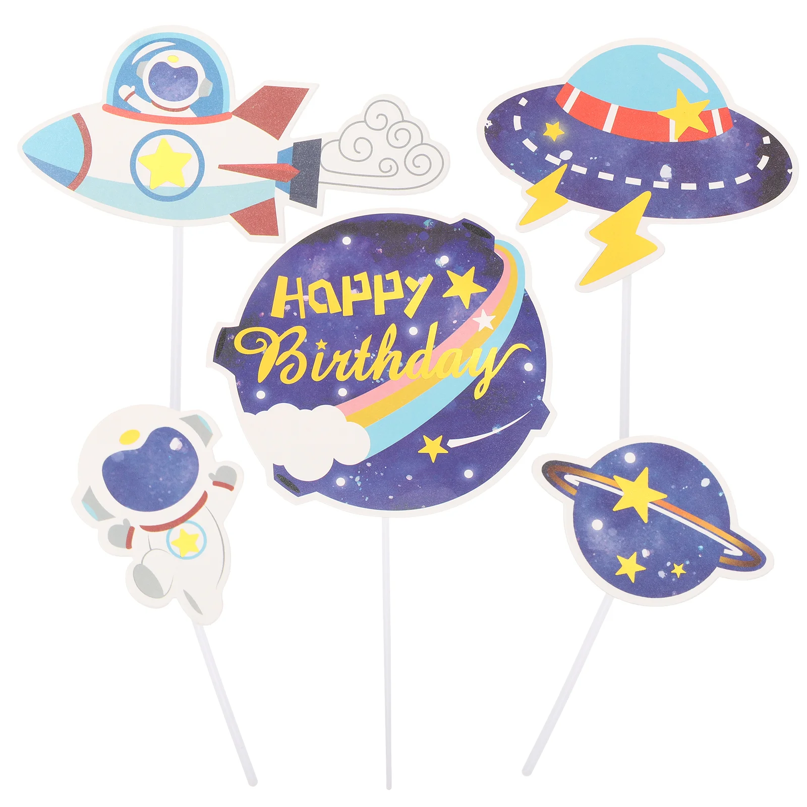 

Cake Space Toppers Decorations Astronautboys Birthdaythemed Party Supplies Galaxy Outer Planet Topper