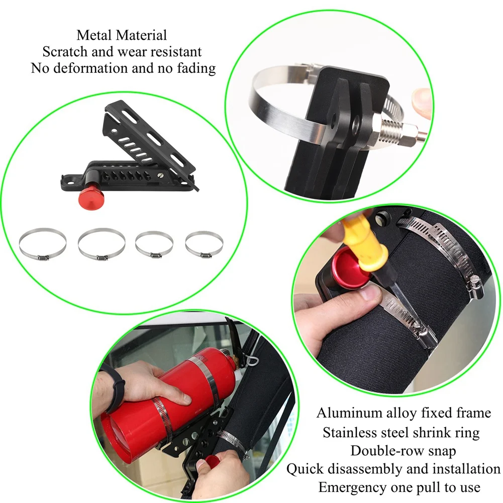 Автомобильный держатель для огнетушителя регулируемый Jeep Wrangler TJ JK JL 1997-2022 Ford Bronco