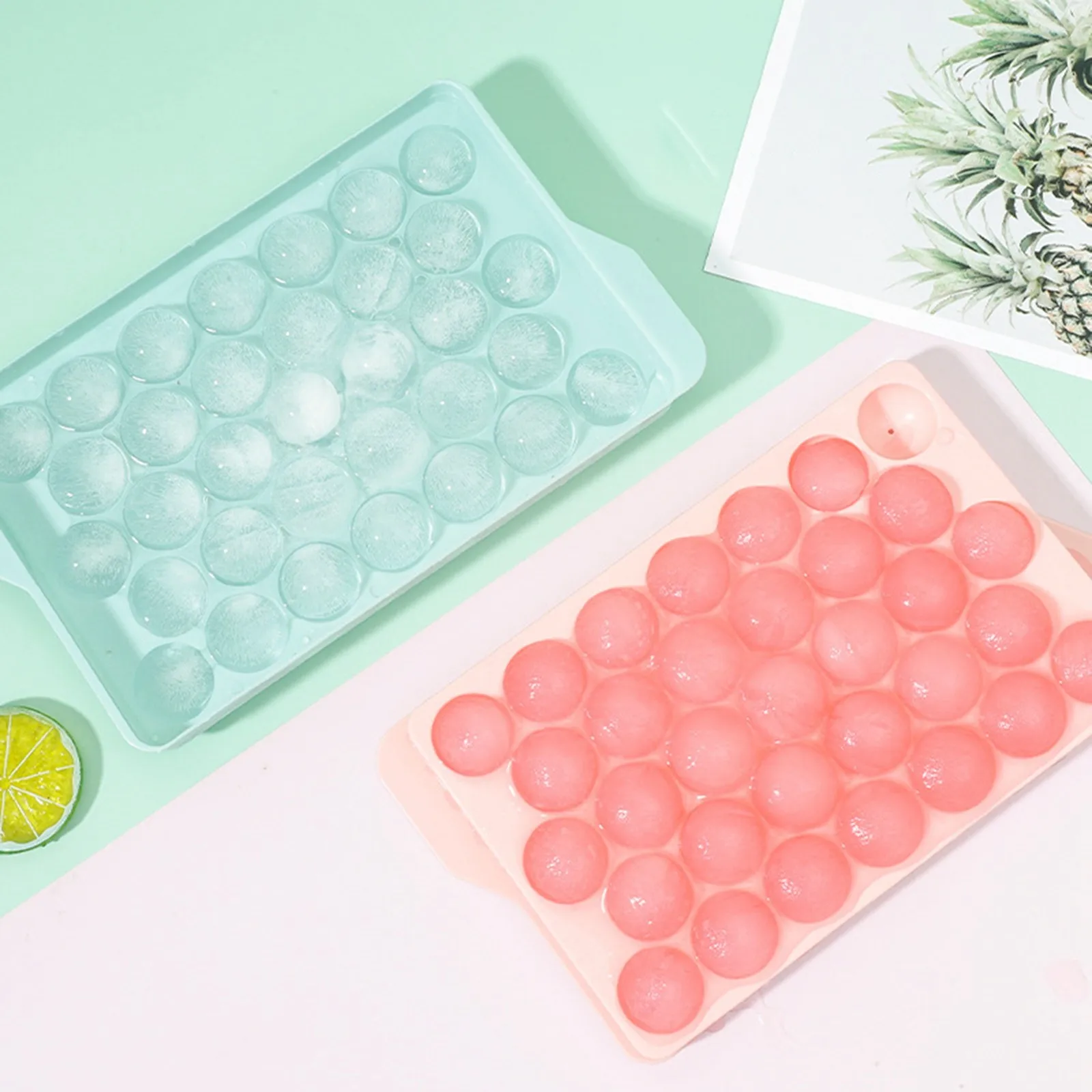 

37 Grid Honeycomb Silicone Ice Cube Mold Large-capacity Ice Tray Mold Reusable Food Grade Ice Maker With Lids Popsicle Mould