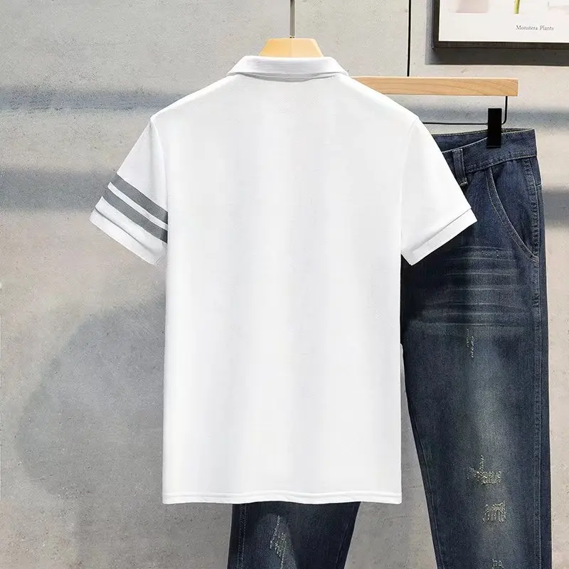 Men's Polo Wear Golf Men Shirt Lapel HAZZYS Solid Short Sleeved Fashion Summer Thin Casual Loose Tops Camping Hiking