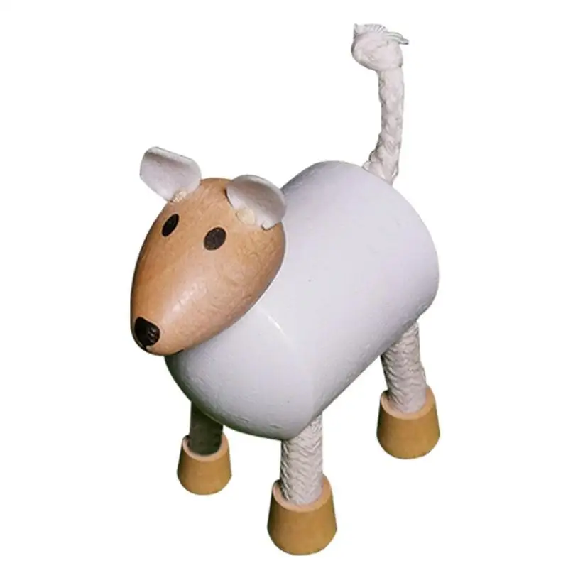 

Гибкая деревянная игрушка-животное для малышей, раннее обучение, гладкие игрушки-животные Монтессори из натурального массива дерева