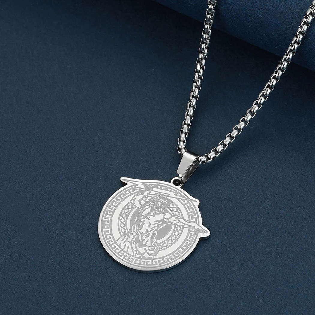 Cxwind серебро Винтаж Zeus ожерелье греческая мифология небо бог грома Юпитер ансис