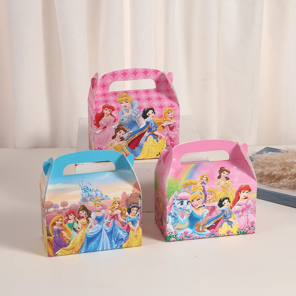 Kids Party Decorations Baby Shower Paper Snow White Candy Boxes Boys Birthday Party Supplies