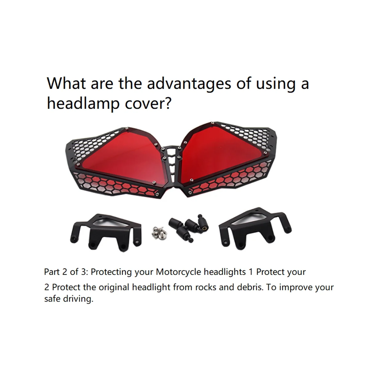 Для Suzuki V-STORM DL650 12-16 накладка на фару красного цвета