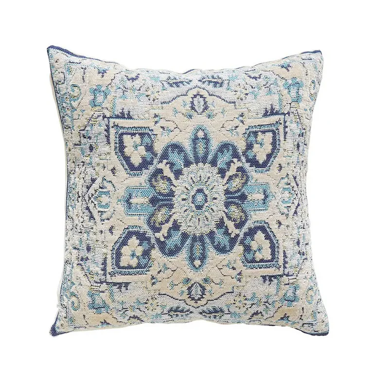 

Винтажный чехол для подушки Efundeal, флокированная синель, синий, красный