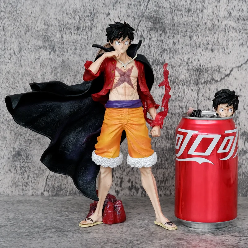 Фото 17 см аниме One Piece Luffy фигурка Kaidou Дуэль голова меняющая Обезьяна D. Игрушечная модель Luffy, подарок, стоящая позиция, Коллекционная ПВХ №4