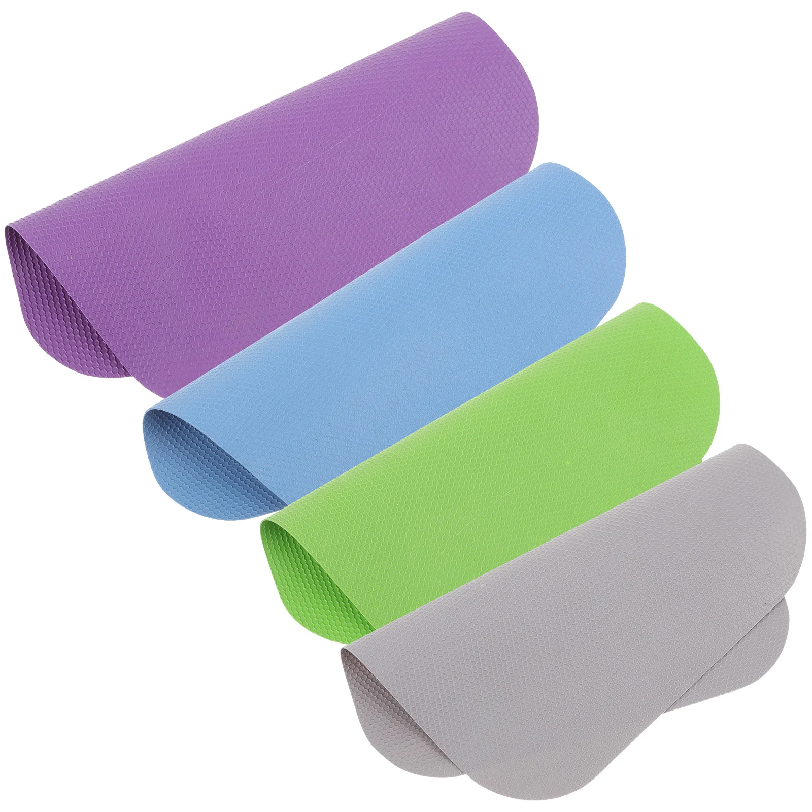 

4 Pcs Rubber Bottle Opening Mat Heat Resistance Pads Jar Opener Gripper Colorful Coasters Mats Anti-skid Cup Table Drinks