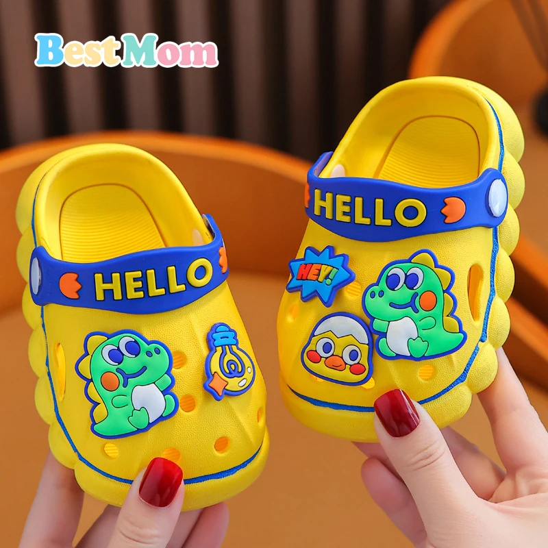 

2023 Children Shoe Baby Boys Indoor Slippers Summer Kids Cartoon Sandals Toddler Beach Shoes Cute Sandals Free Shippig Clogs