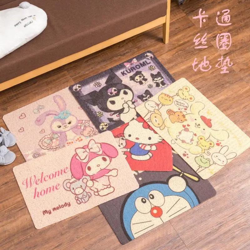 

Kawaii Cinnamoroll My Melody Kuromi 60 см x 4 см ванная комната нескользящий коврик Sanrioed аниме Девочка Сердце впитывающая шелковая круглая подушка