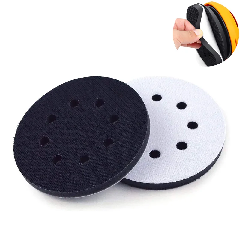 

8 Sanding Sander Soft 5inch Holes Festool & Interface 2pcs Backing Sponge Hook Grinding Pad For Polishing Pads 125mm Plate Loop
