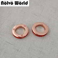 10 50pcs rose gold 21mm high quality material grommet fashion bags metal fitting hardware round eyelets with screws