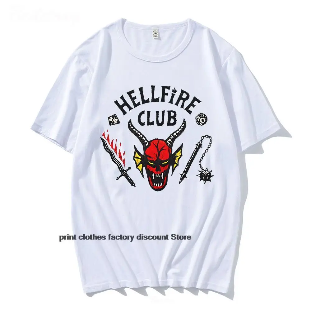 

Hellfire Club Eddie Munson season 4 Unisex Cotton T Shirt Summer Short Sleeve O-neck Harajuku Plus Size Clothing