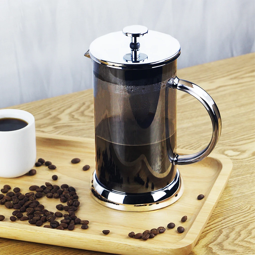 Coffee Pot Maker Kettle Machine Glass Filter Holder Vessel Household Convenient Portable Gift Gray