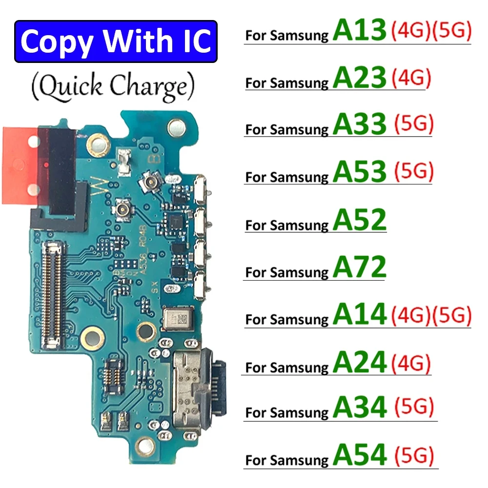 Для Samsung A13 A23 A33 A53 A52 A72 A14 A24 A34 A54 4G Стандартный USB-порт для зарядки док-станция