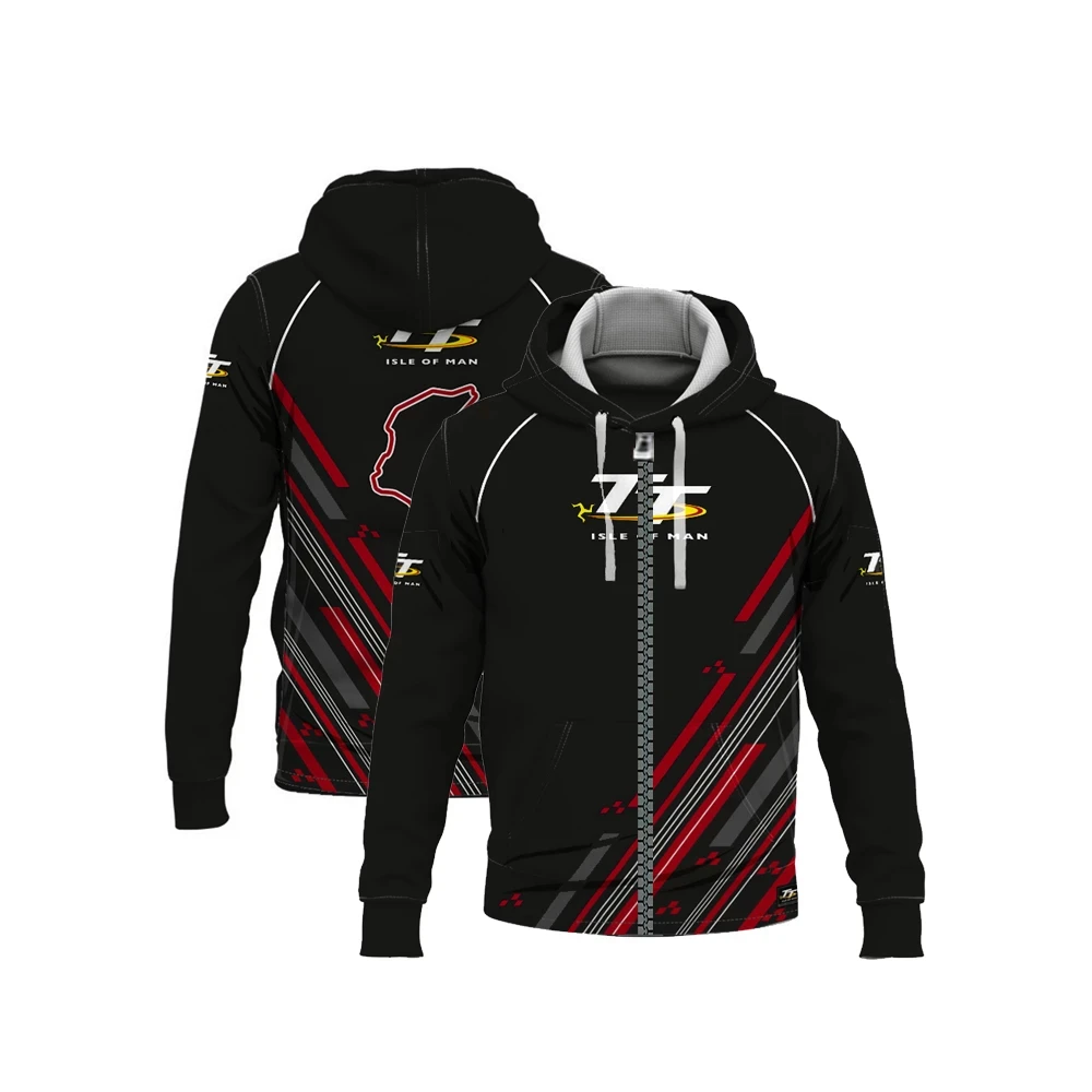 

New Zipper Hoodie Motorcycle Racing Suit Round The Island Commemorative Men's Autumn And Winter Hoodie T T Sweater Casual