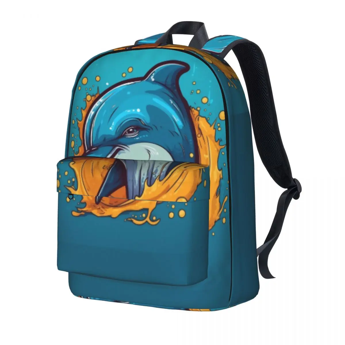 

Dolphin Backpack Nature Style Funny Cartoon Hiking Backpacks Teen High Quality Breathable School Bags Leisure Rucksack