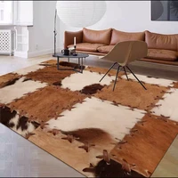 3d printed simulation carpet living room bedroom bedside floor mat non slip home decoration large area rugs animal fur rug