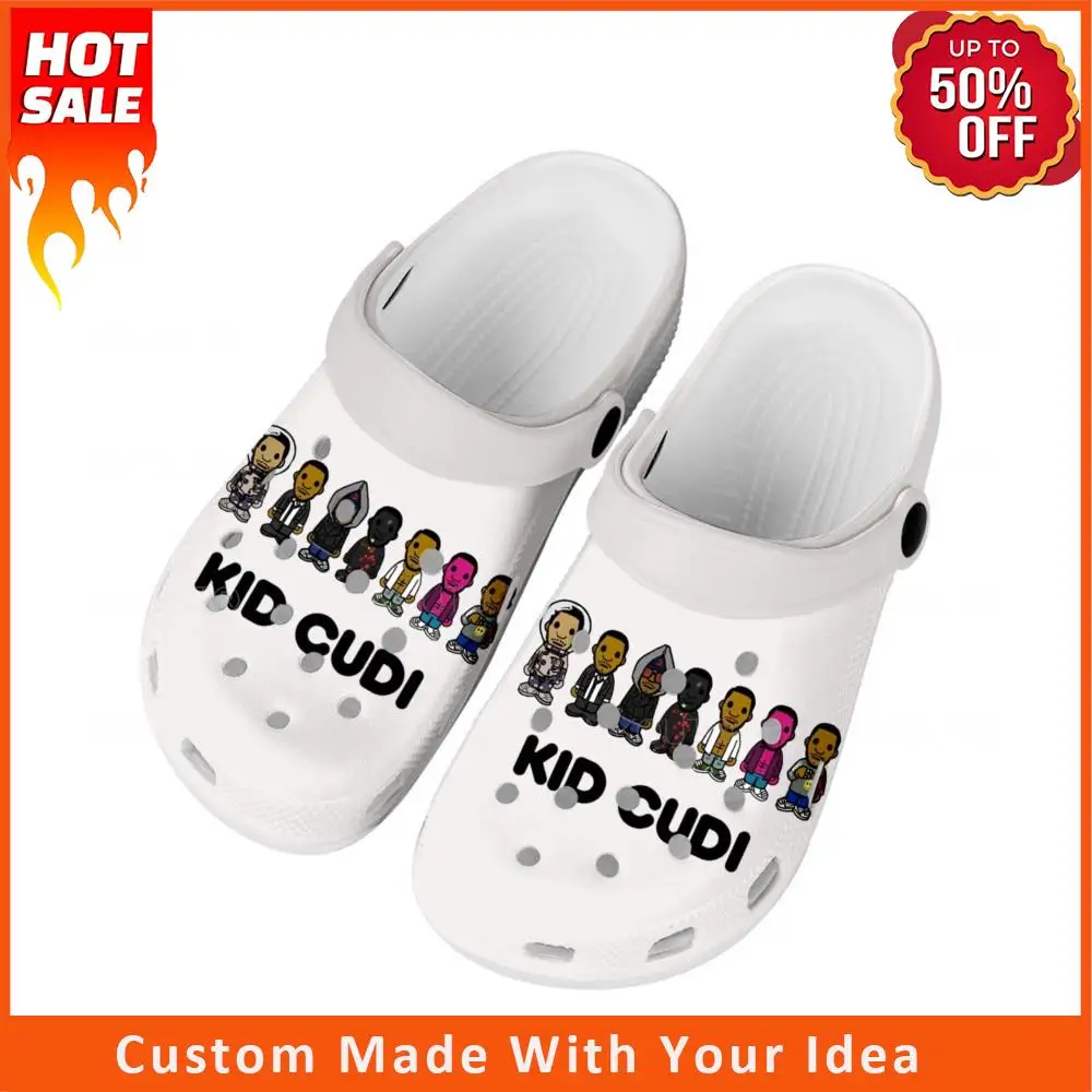 

Kid Rapper Cudi Fashion Home Clogs Custom Water Shoes Mens Womens Teenager Shoes Garden Clog Breathable Beach Hole Slippers