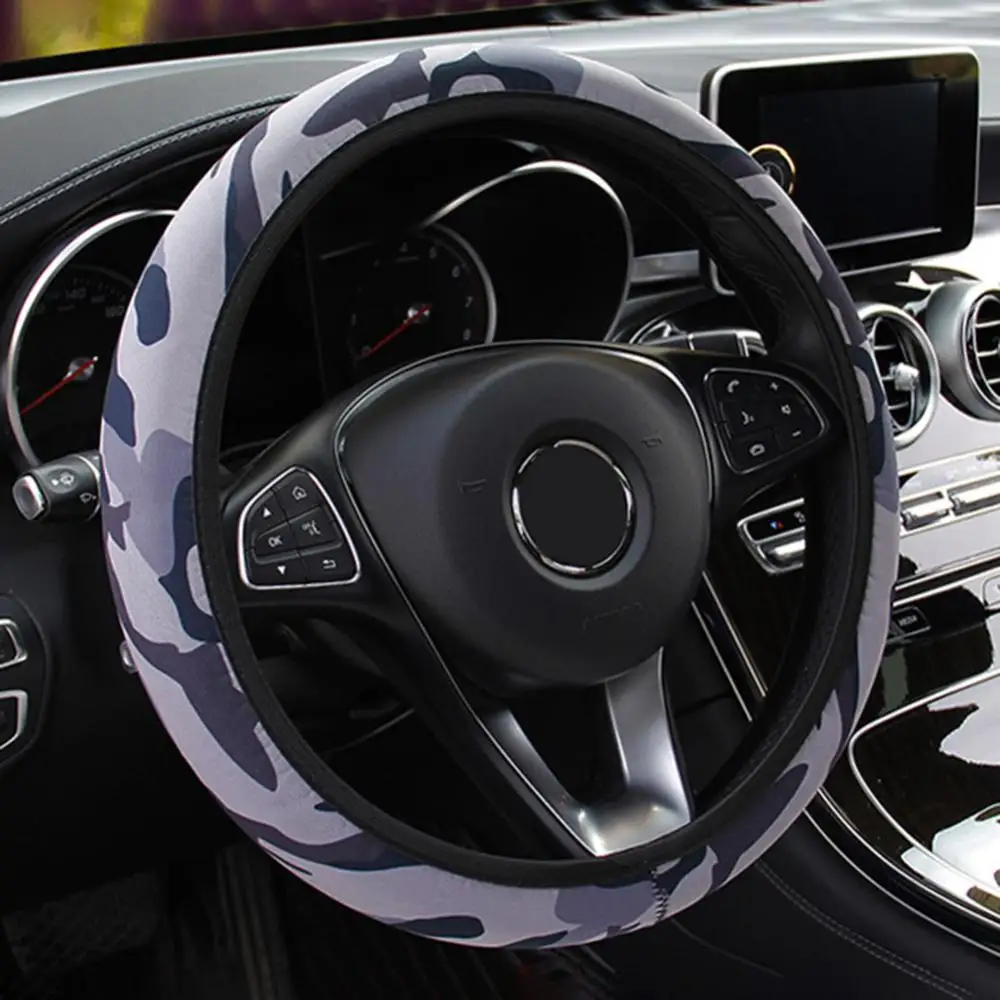 

Cover Camouflage Anti-Slip Car Styling Steering Wheel Protected Decor Warp