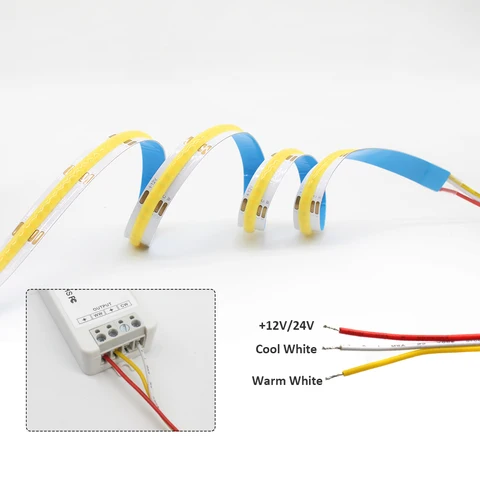 Светодиодная лента MJJC 5M 608LEDs двойной белый 12V/24V