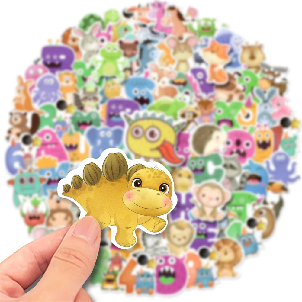 

100pcs Children Animals Cute Stickers For Stationery Notebooks Craft Supplies Computer Sticker Aesthetic Scrapbooking Material