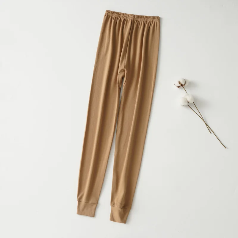 Fashion Thermal Underwear For Men Long Johns Winter Autumn Thermal Underwear Bottoms 100%Cotton Mens Warm Leggings Long Pants