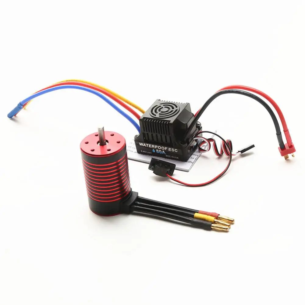 

Waterproof 3660 Brushless Motor 2600kv/3100kv/3800kv/4200kv With 80a Esc Compatible For Traxxas Wltoys Rc Car 1/8/1/10 Tamiya