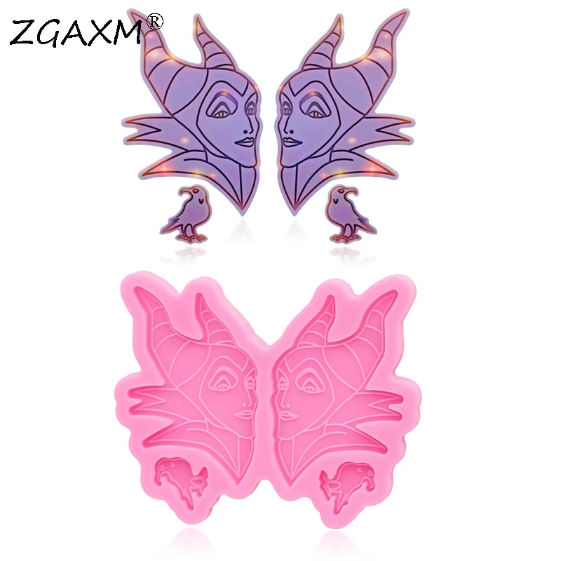 

LM 111 - Shiny Large Villain for jewelery Keychain Polymer Clay shaker silicone mold Human head fondant Chocolate Silicone Mold