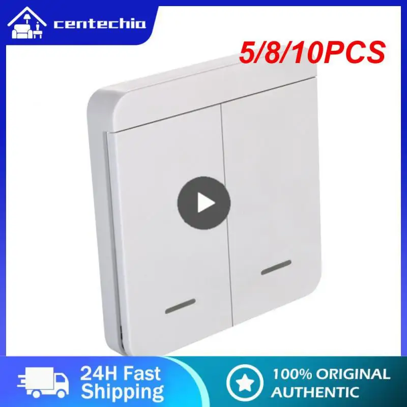 

5/8/10PCS Wall Switch Random Paste Remote Control Smart Home Wiring Free 433 Mhz Wireless Remote Control Intelligent Switch