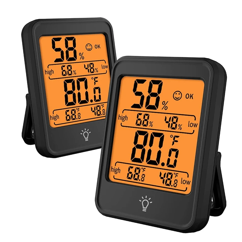 

Indoor Thermometer Digital Hygrometer Room Thermometer Humidity Monitor with Backlight, Suitable for Bedroom, Baby Room