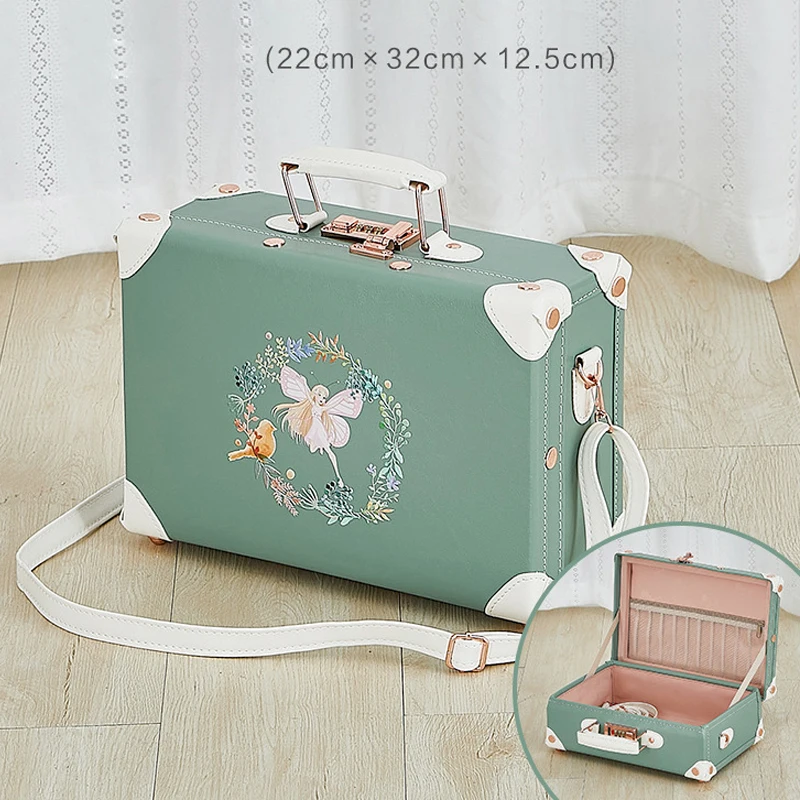 New Women Retro Hand embroidery Travel Suitcase Rolling Luggage sets,13