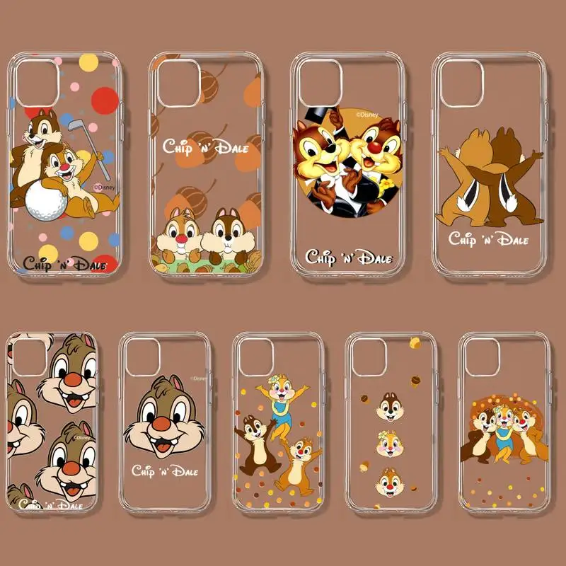 

Disney Chip 'n' Dale Phone Case For Samsung GalaxyS20 S21 S30 FE Lite Plus A21 A51S Note20 Transparent Shell